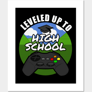 Leveled Up To High School Gamer Gaming 2021 Posters and Art